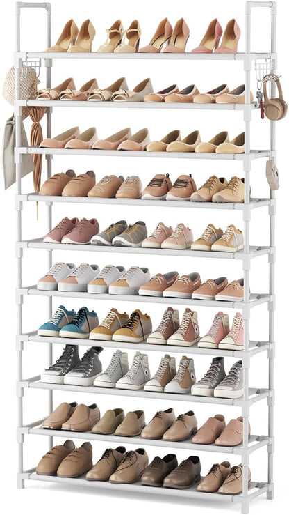 VTRIN 10 Tiers Shoe Rack Tall Large Capacity Wide Shoe Organizer Sturdy Shoe by VTRIN