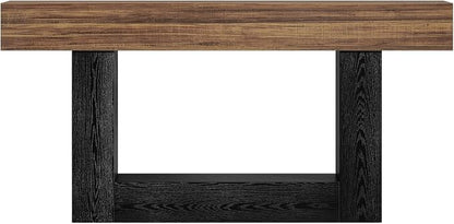 Tribesigns 63-Inch Long Console Table, 2-Tier Entryway Table Sofa Table - Image 9