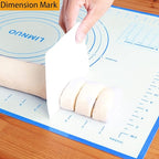 Silicone Baking Mat，Non Stick Rolling Dough with Measurements for Pie Pizza Cookies Fondant Making，Extra Thick Non Slip Silicone Pastry Mat