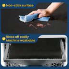 Oven Liner for Bottom of Oven, 2 Pack Heavy Duty Oven Liners for Electric Stove, Heat Resistant Stovetop Protector Air Fryer Grill Mat, Reusable Gas Toaster Microwave Oven Drip Liner Teflon Sheets