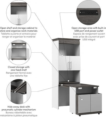 Bestar Orion 30W Tall Storage Cabinet - Image 5
