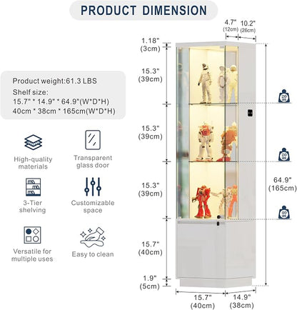 HNEBC Corner Glass Display Cabinet - Image 2