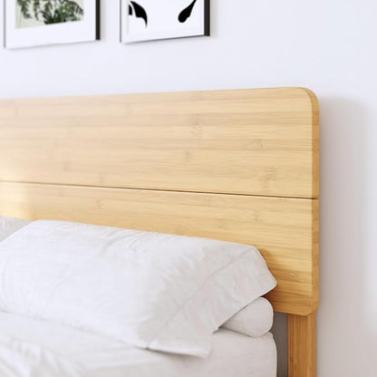 BOSRII 14in High Solid Bamboo Wood Platform Full Size Bed Frame - Image 3