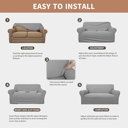 Easy-Going 100% Waterproof Couch Cover, 3 Cushion Oversized Sofa Cover | - Image 6