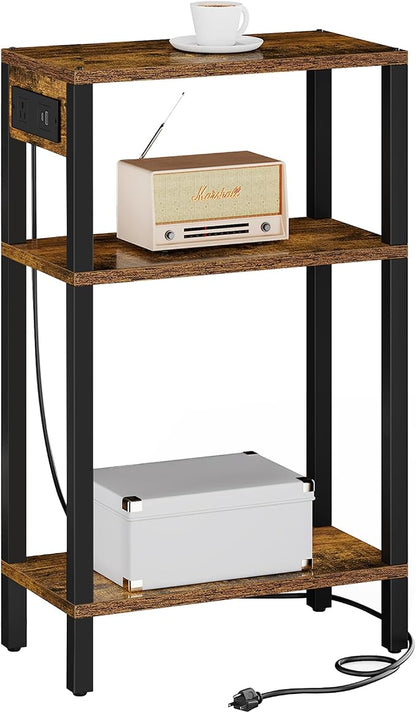 TUTOTAK Narrow Side Table with Charging Station, Small End Table with USB Ports by ChoosetutotakFurnitureBuildYourCozyHome