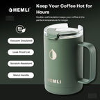 Pour Over Coffee Maker Camp Set – Vacuum Insulated Mug with Leakproof Lid, Stainless Steel Micro Filter, Scratch-Resistant Finish, Portable Coffee Maker for Camping, Travel & Outdoor Adventures