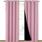 NICETOWN Crystal Pink Full Shade Curtain Panels, Pair of Energy Smart & Noise by NICETOWN