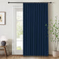 INOVADAY Linen Textured 100% Blackout Sliding Door Curtains 102x84 | Midnight by INOVADAY