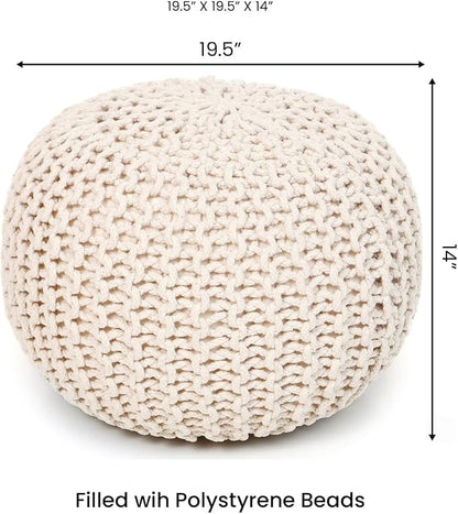 · REDEARTH · Round Pouf Ottoman - Image 3