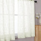 Furman Cafe Curtains 30 Inch Length 2 Panels Set, Elegant Geometric Jacquard by OWENIE