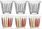 MHW-3BOMBER Espresso Coffee Glasses Set of 6 Drinking Glasses 8.1OZ Latte Glasses for Beverage, Water, Whiskey, Juice, Cocktail, Beer G6195-0S