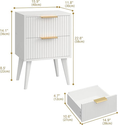YAUKOMEL Fluted Nightstand - Image 3