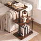 Faesun C Table End Table Adjustable Height, 360°Swivel TV Tray Table by Faesun