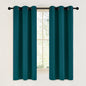 NICETOWN Teal Blackout Cafe Faux Silk Curtains by NICETOWN