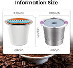 2 Pack Roogaluckeep Reusable Stainless Steel Coffee Pod Capsules, Stainless Steel Reusable K -Cups for Keurig, Refillable Coffee Filters for Keurig Family