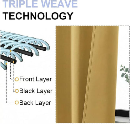 Simplebrand Ava Bright Gold Blackout Curtains - Image 5