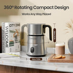 Electric Milk Frother and Steamer 4-in-1, 16.9oz/500ml Large Capacity, Frother for Coffee with Warm/Cold Foam, Warm Milk & Hot Chocolate for Latte, Cappuccino
