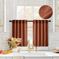 MIULEE Burnt Orange Fall Kitchen Curtain 24 Inches Long 2 Panels Farmhouse | by MIULEE