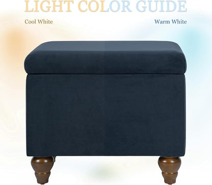 Homepop Home Decor | Upholstered Medium Rectangular Storage Ottoman | Hinged - Image 5