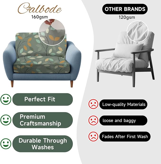 CALBODE 8Pcs Stretch Patio Cushion Cover - Image 4