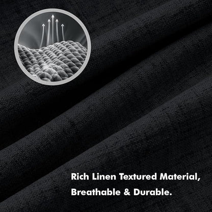 MIULEE 100% Blackout Linen Curtains - Image 3