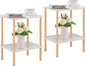 Apicizon 2 Tier End Table Set of 2, Small Side Table by APICIZON