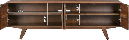 NTC Sapa Mid-Century Modern Solid Wood TV Stand 4-Door Media Console - Image 6