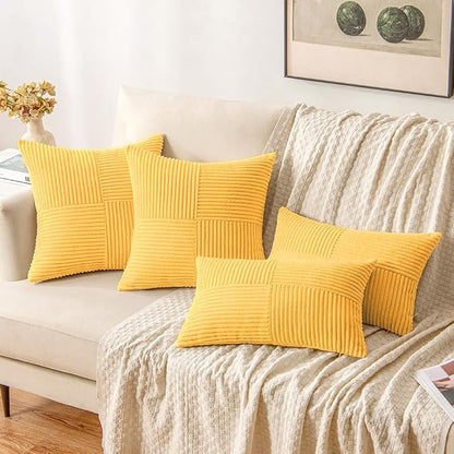 MIULEE Yellow Decorative Throw Pillow Covers - Image 4