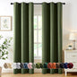 MIULEE Blackout Curtains for Bedroom 2 Panels 40 x 80 Inch Long Olive Green | by MIULEE