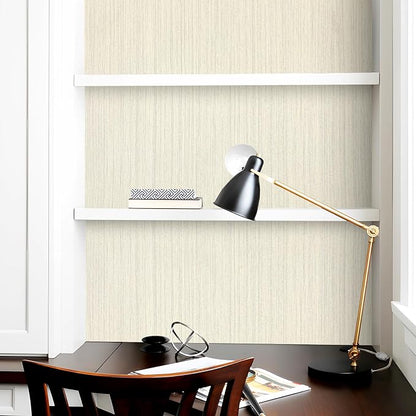 Grasscloth Peel and Stick Wallpaper Modern 15.7in x 118.1in Textured Linen - Image 6