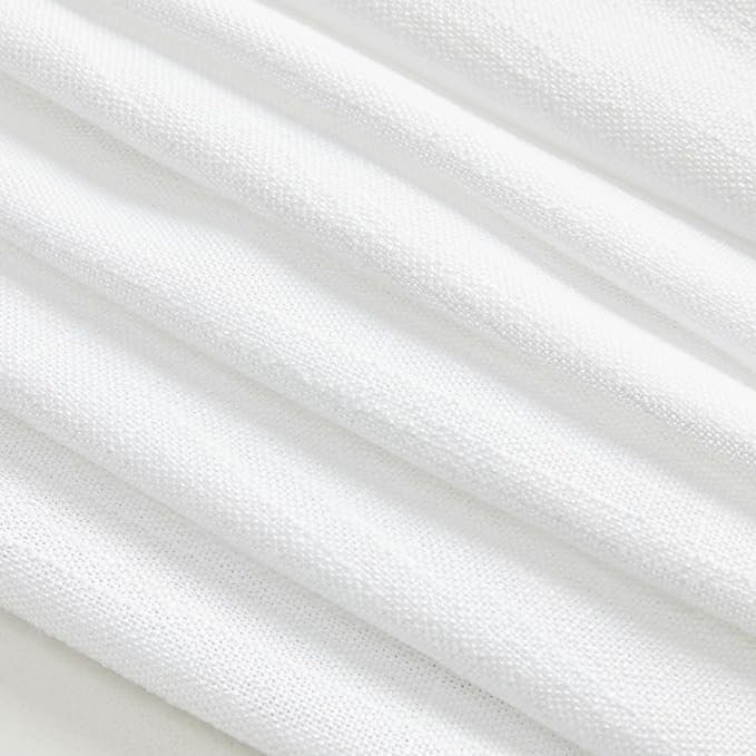 MYSKY HOME White Curtains 95 Inches Long Semi Sheer Drapes Light Filtering - Image 6