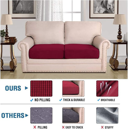 H.VERSAILTEX Super Stretch Individual Seat Cushion Covers Sofa Covers Couch - Image 2