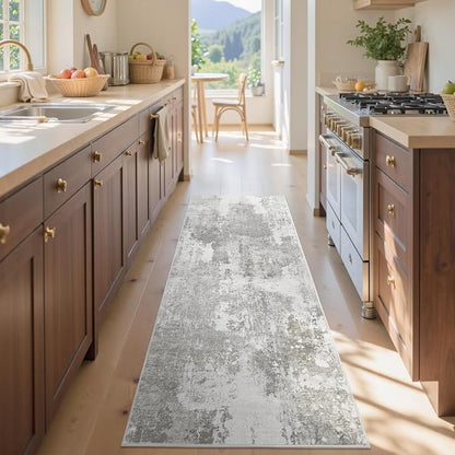 2x6 Ft Washable Runner Rug, Non-Slip Low Pile Hallway Kitchen Area Rug - Image 4