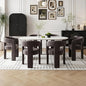 Modern Chenille Dining Chairs Set of 6, Upholstered Barrel Chairs by QUINJAY