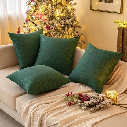 MIULEE Pack of 2 Decorative Outdoor Solid Waterproof Throw Pillow Covers Faux - Image 9
