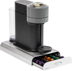 Mind Reader Nespresso Compatible Capsule Drawer, Countertop, Coffee Pod Holder, Storage, 9.25"L x 15"W x 2"H, Silver