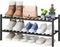 viewcare 2-Tier Black Bamboo Shoe Rack by VIEWCARE