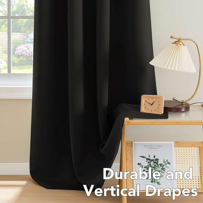 H.VERSAILTEX Black Blackout Curtain Blinds Kitchen Curtains Energy Smart - Image 8