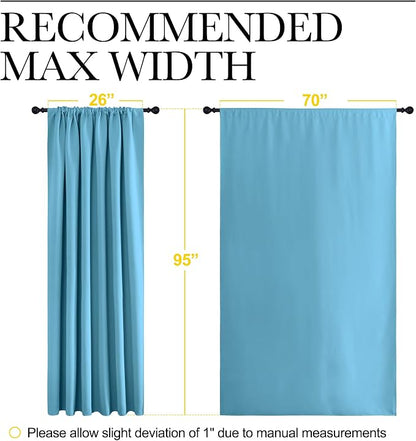 NICETOWN 2 Panels Blackout Curtains, Rod Pocket Thermal Insulated Drapess - Image 6