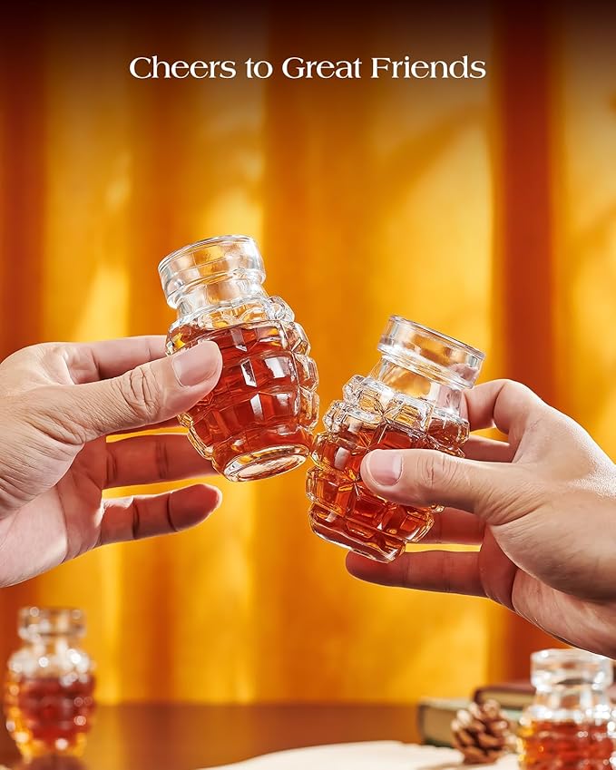 Kollea Grenade Shaped Shot Glass Set, Funny Shot Cups with Heavy Base for Whiskey, Tequila, Vodka, Liquor, 21st Birthday Gifts for Men Dad, Military Men Cave Decor, 3.7 Oz Bartender Accessories, 4 Pcs