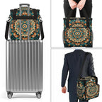 mandala flower beautiful Coffee Maker Carring Bag Travel Carrying Storage Tote Bag Compatible with Keurig K-Mini or K-Mini Plus Portable Single Serve Coffee Brewer Case with Pockets for K-cup Pods