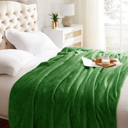 KMUSET Fleece Blanket Grey Queen Size Lightweight Cozy Plush Microfiber Solid - Image 3