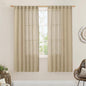 Brown Linen Boho Curtains 68 inch Length 2 Panels, 52 x 68 Inch | Light by LAMIT