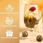 FullChea - Blooming Flowering Tea, 12 Unique Varieties - Flowering Tea in 12 Delicious Fruit Flavors - Gift For Tealovers, Christmas, Anniversary, Valentine, Birthday