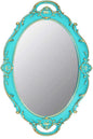 YCHMIR Vintage Small Mirror 14.5 x 10 Inch Oval Blue Wall Mirror by YCHMIR