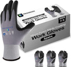 PROMEDIX P Nitrile Coated Work Gloves,MicroFoam Safety Work Gloves Men,Seamless Knit Nylon&spandex Gloves with Grip