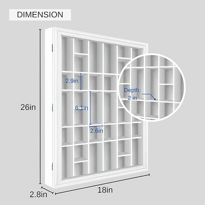 Shot Glass Display Cabinet Solid Wood - Image 6