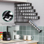 FlagShip 6-Tier Coffee Pod Holder for K Cup - 42 Capsule Max Capacity Metal Rack, Ultra-Efficient Corner Storage Space Saving Design