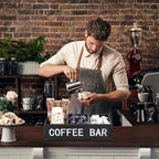 ELLDOO Coffee Bar Wooden Storage Box with Removable Grids, Station Organizer Pod Holder, Rustic Coffee Accessories for Counter, Farmhouse Kitchen, Black