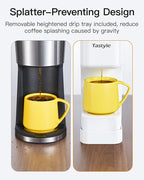 Single Serve Hot & Iced Coffee Maker with Strong Brew, 40oz Removable Reservoir, 6 Brew Sizes, Compatible with K Cup and Grounds, Compact for Home, Office, RV and Dorm, White (2.0 Version)